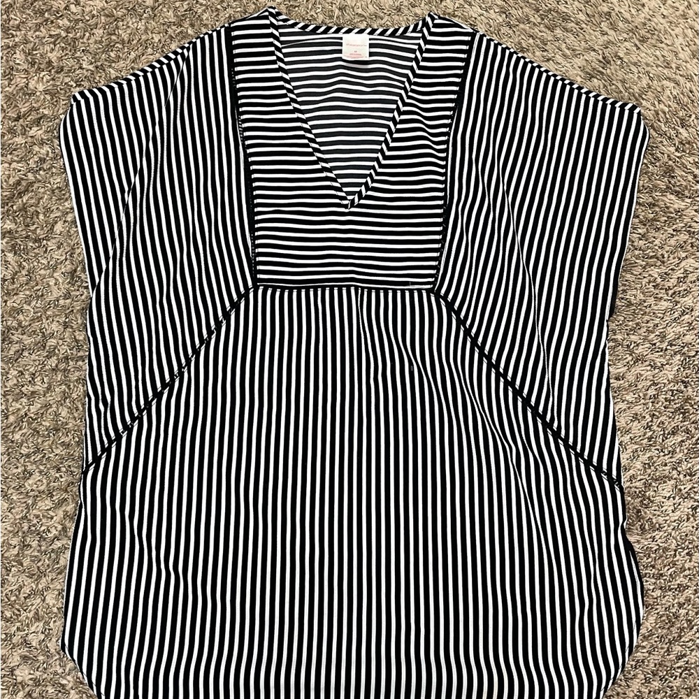 Striped swimsuit cover up